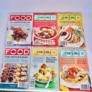 Martha Stewart Everyday Food Magazine - Lot of 6 2007-8 44, 45, 47, 48, 50 & 51